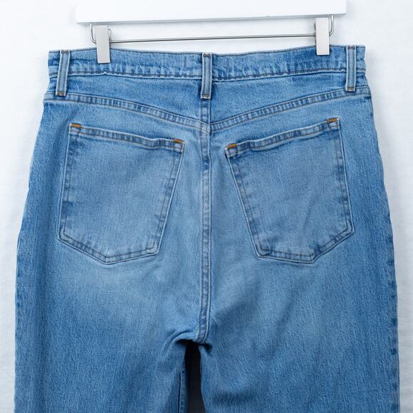 ABERCROMBIE &‎ FITCH 90s Straight Ultra High Rise Jeans Stretch Denim Sz 32/14 S - Picture 7 of 9